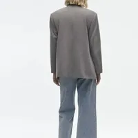 PB&ZASpring/Summer 2023 New Commuting Loose Leisure Fashion Suit Lapel Loose Double Breasted Blazer 2