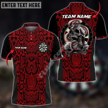 Nome personalizzato freccette Camo Vintage Flame Graffiti Tattoo Multicolor 3dprint Harajuku Summer Funny maniche corte Polo Jersey Shirts Z