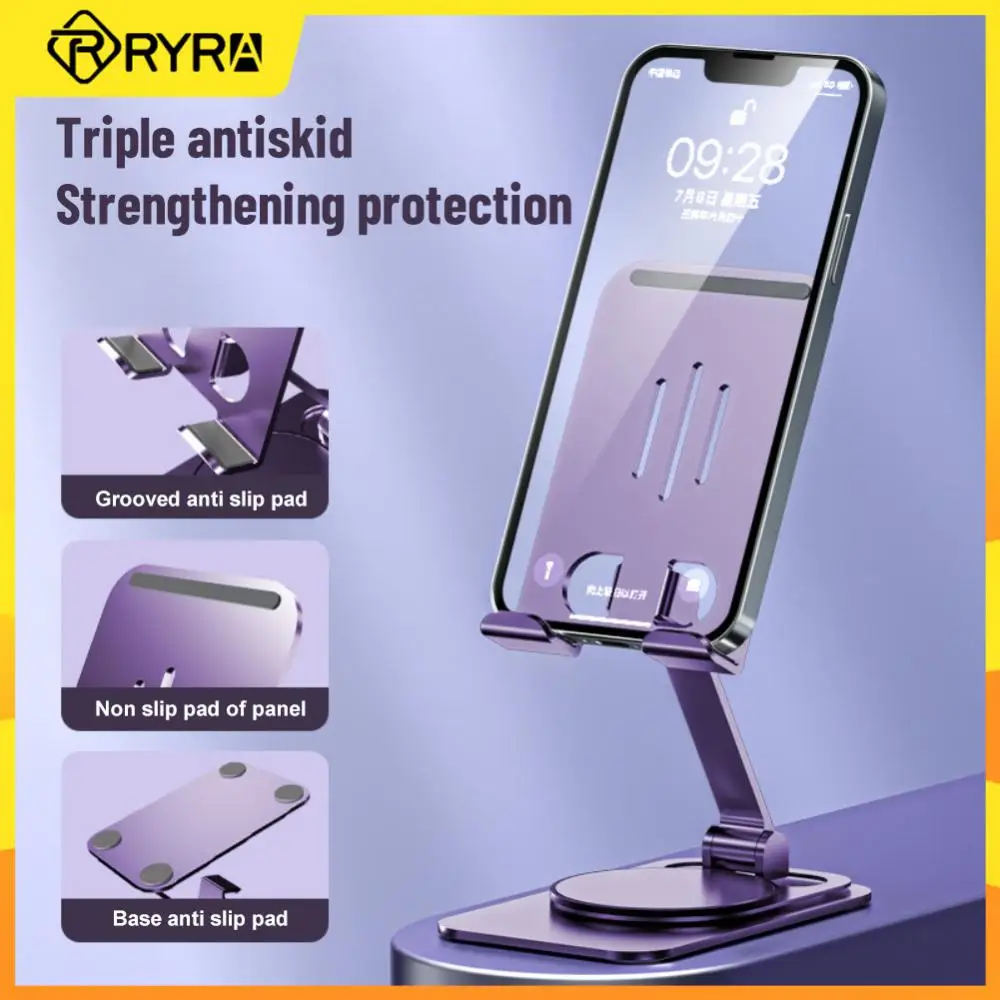 RYRA Foldable Aluminum Alloy Mobile Phone Holder Metal Desktop