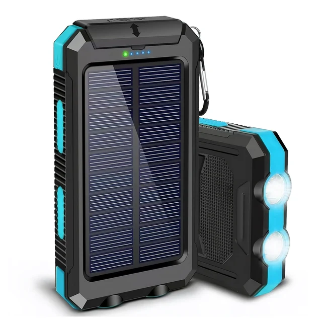 Solar Power Bank 10000mAh Waterproof Fast Charging