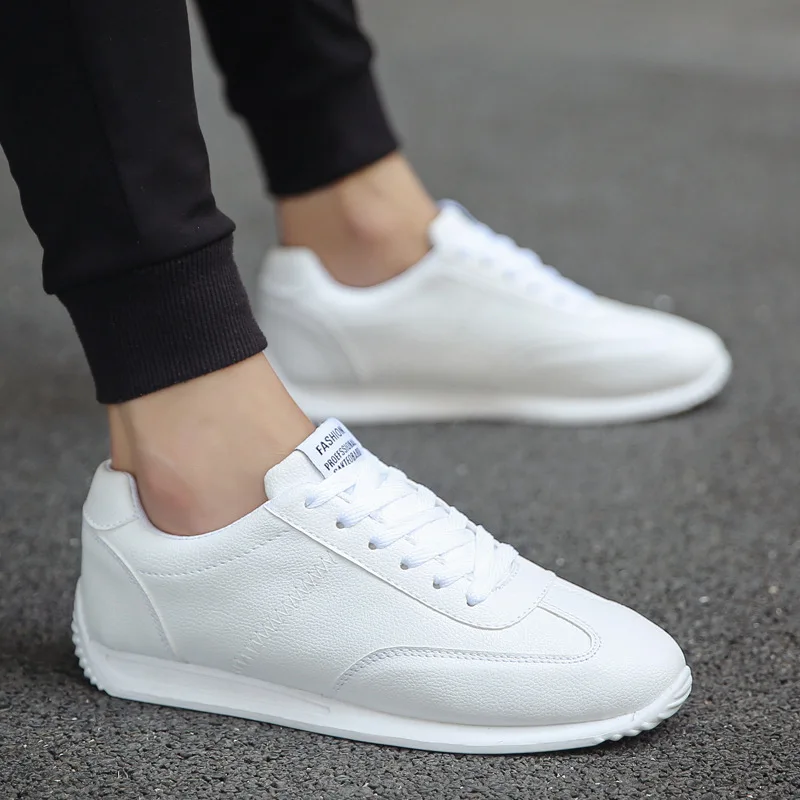 

2022 New White Leather Sneakers Boys Sports Vulcanized Shoes Men's Comfortable Spring Sneakers Men's Casual Shoes