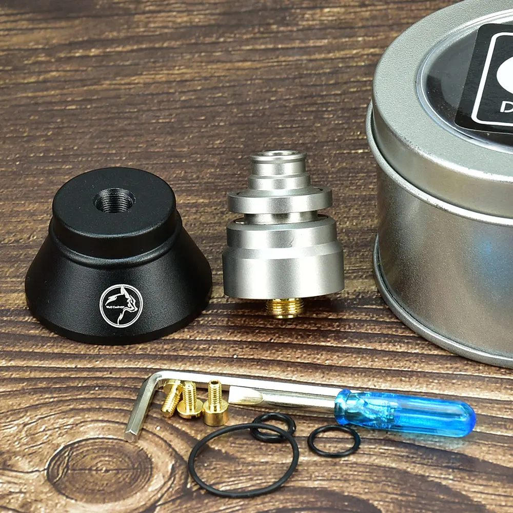 

wolfcoolvape Vape Typhon RDA 22mm 316ss Rebuildable Dripping Atomizer Bottom Feeder Pin vs sxk Monarchy P22 RDA NarDa 5A rda