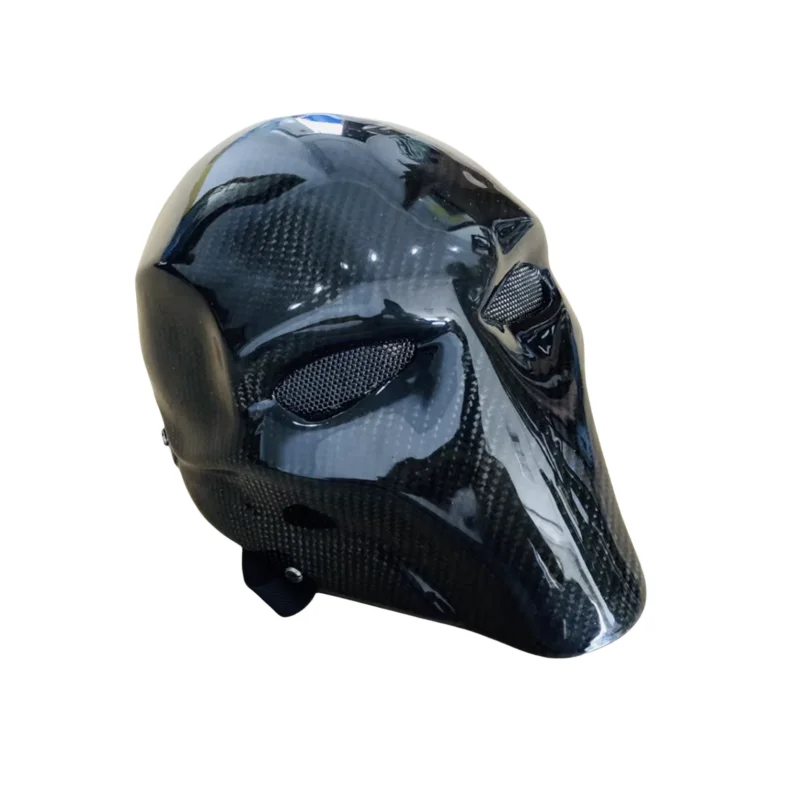 Twill Carbon Fiber Prom Villain Death Knell Halloween Full Face Helmet Mask Car Decoration Face Cover