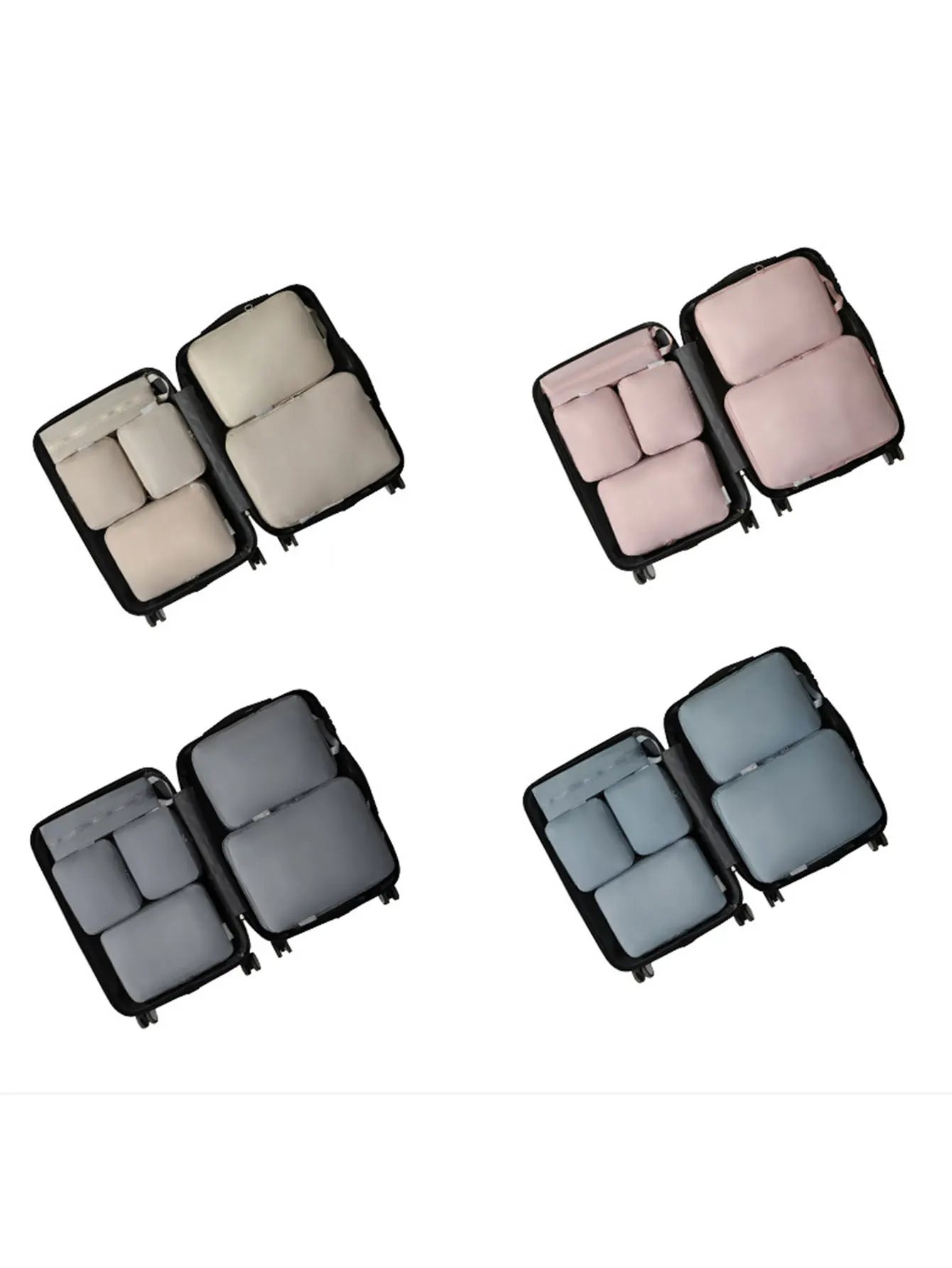 Portable Travel Storage Bag Set - Organize Your Clothing, Shoes, and Underwear with Ease - Perfect for Luggage and Suitcase Pack 6