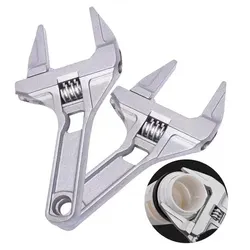 Mini Adjustable Bathroom Adjustable Wrench Strong Clamping Large Open End Multifunctional Aluminum Spanner Bathroom Repair Tool