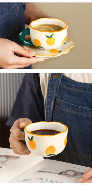 Custom Ceramic 250ML Cappuccino Coffee Cup and Saucer Set Morandi Color  Reusable Personalized Espresso Breakfast Milk Tea Mug - AliExpress