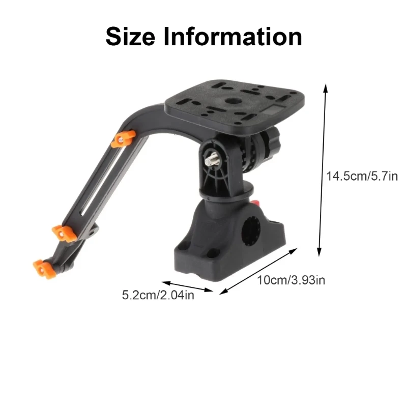 Kayaks Fish Finder Mount, Marine Kayaks Transducer Mounting Arm, Electronic Fish Finder Mount Base Adapter, Accessory