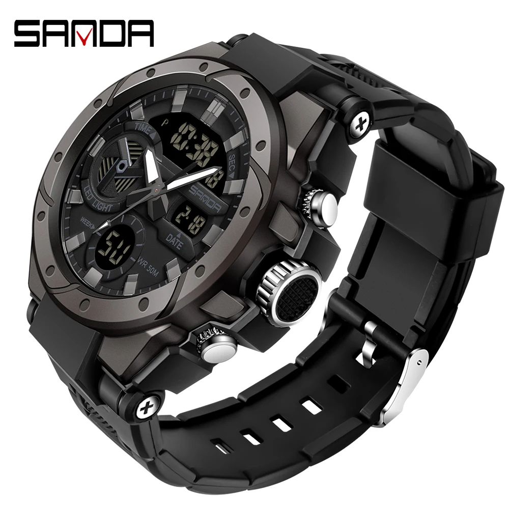 ساعات عسكرية تكتيكية على طراز جي للرجال ، ساعة يد تناظرية صدمية ، ساعة رياضية للرجال ، ساعة ماركة فاخرة ،