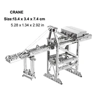 3D Metal Puzzler Engineering vehicle CRANE model KITS Assemble Jigsaw Puzzle Gift Toys For Children 1