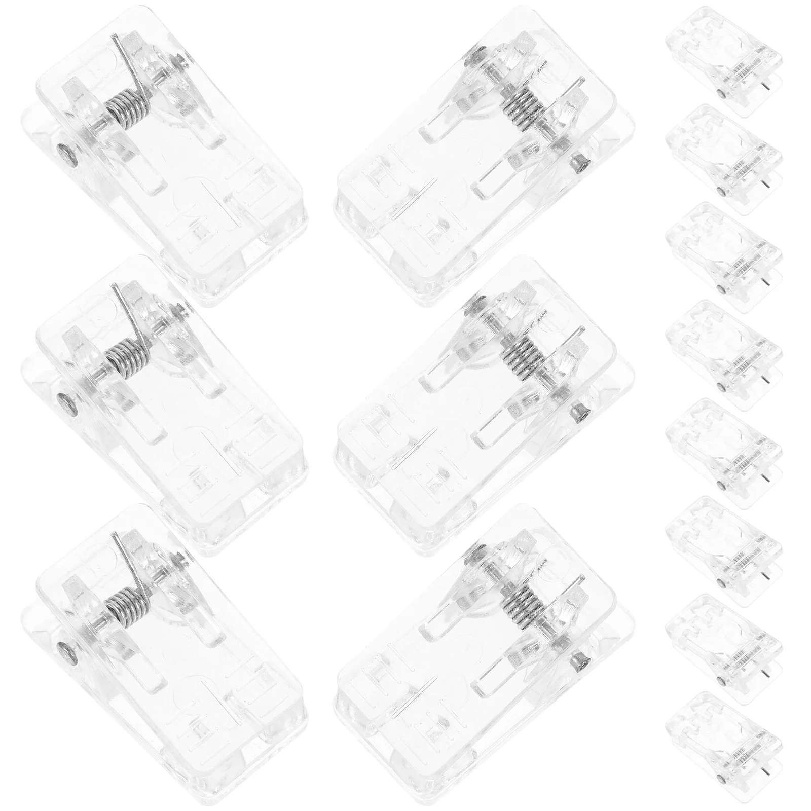 Paper Clips Tofficu Mini Clips 50pcs Wall Tapestry Clips Clear Self-Adhesive Decorating Hook Photo Spring Poster Paper