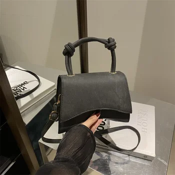 Retro Women's Shoulder Bag Luxury Pu Leather Fashion Lady Crossbody Bag Female Handbags Square Bags Crossbody Purse Bolso Mujer