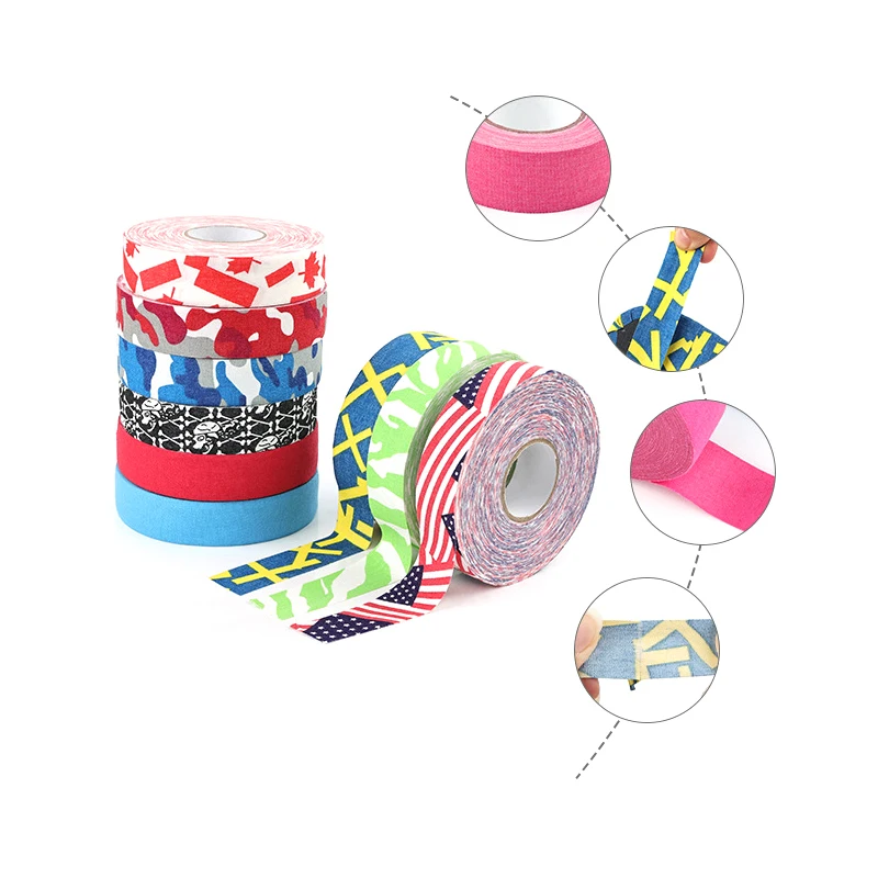 Ice Hockey Grip Tape Anti-slip Polyester Wear-resistant Athletic Sport Tape Hockey Stick Athletic Bandage hockey tape hockey stick grip 2.5CM*25M