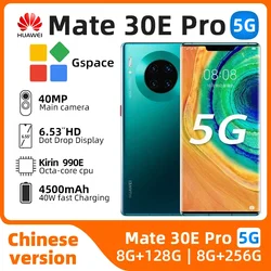 Huawei Mate 30E Pro 5g SmartPhone Kirin 990E 6.53inch OLED Screen 40MP Camera 4500mAh 40W Charge HarmonyOS Original Used Phone