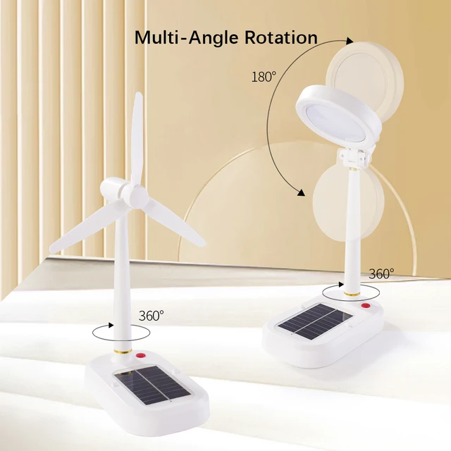 3 in 1 Solar Fan Lights, Camping Fan Table Lamp, Multi-Function LED Table Light, for Home Use, Study Room, Camping, Home Decor 2
