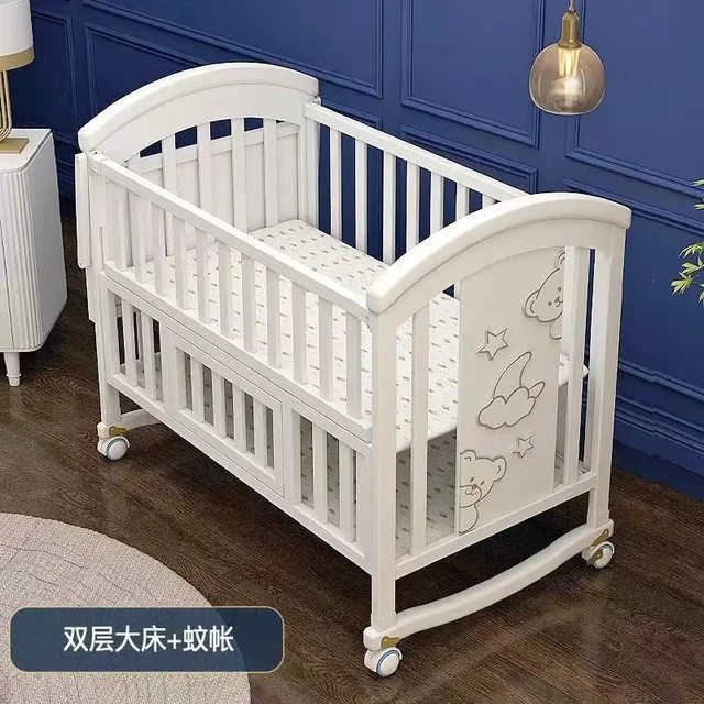 Solid Wood Baby Crib 6