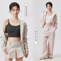 Ubowen S-XL Débardeur Camisole Dos Nu pour Femme avec Coussinets de Poitrine Intégrés, Débardeur Court Sans Couture d'Été avec Bonnets Fixes 2