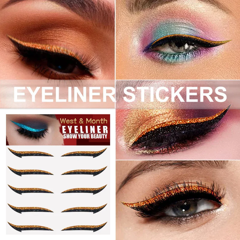 Europese En Amerikaanse Toneelschmink Eyeliner Sticker Zelfklevend Partij Club Oogschaduw Sticker Handig Snelle