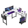 L Shaped Gaming Desk,Stylish Computer Desk – Minimalist Design with Cable Management for A Clean Workspace,Computer Desks 6