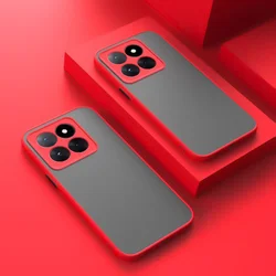 Shockproof Armor Matte Phone Case - Premium Bumper Protection Cover for Mi 11T-11T Pro (Red)