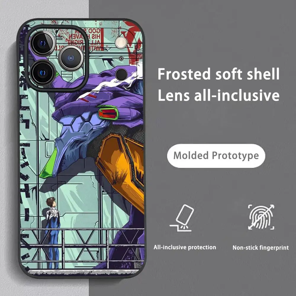 Neon Genesis Evangelion Black Frosted Soft Shell Phone Case