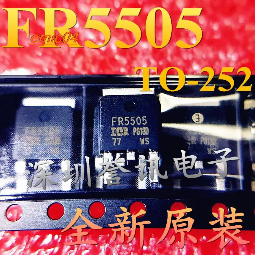 

10 шт., Оригинальные запасные части IRFR5505TRPBF FR5505 TO-252