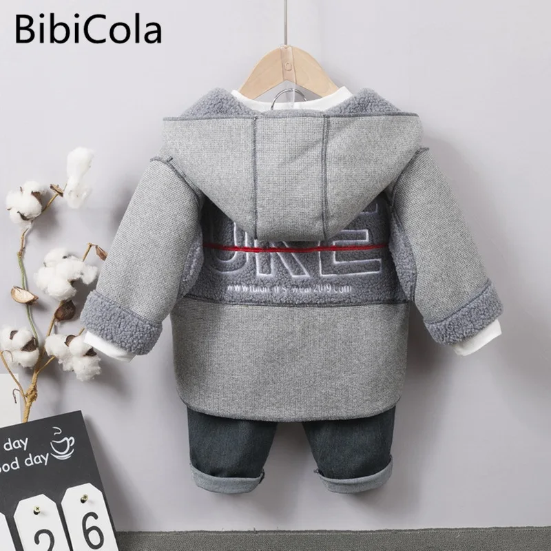 

Autumn and winter Boys Outerwear Coat Fashion Infant Baby Boy Thick Warm Hooded Jacket Children Fleece Outerdoor Jacket Clothing