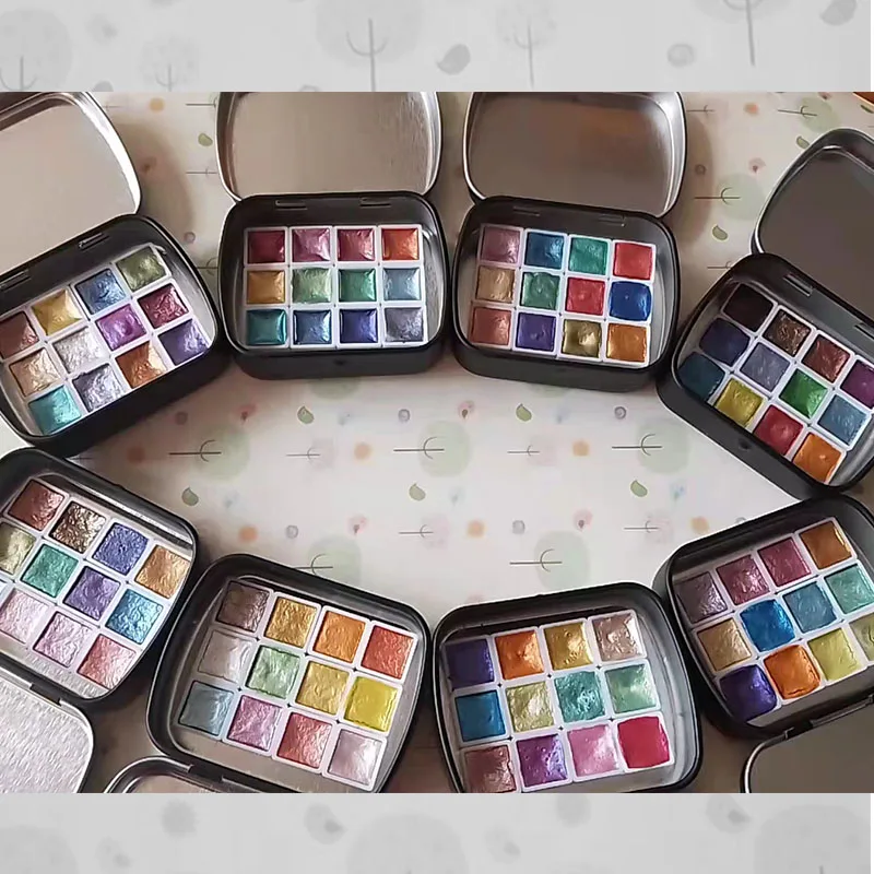 0.5ml Pearlescent Watercolor Pigment 12 Colors Watercolor Pigment