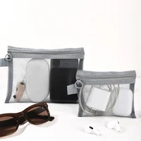 Large Capacity Portable Outdoor Travel Makeup Bag Transparent Mesh Storage Washing Bag Home Organization Tote Bag 1