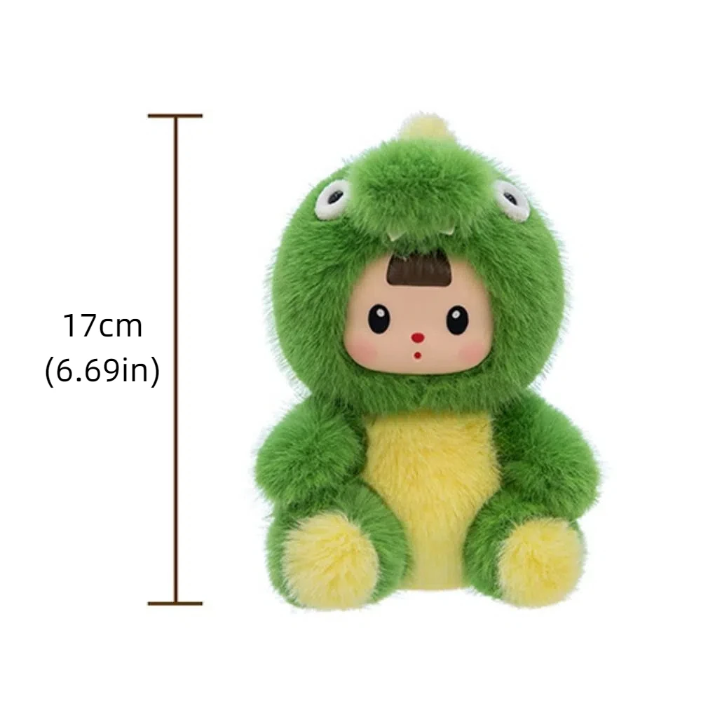 Little dinosaur Tomato Rabbit Plush Toy Cartoon Soft Little Raccoon Plush Doll 17cm Cute Animal Strawberry Cat Doll Boys Girls