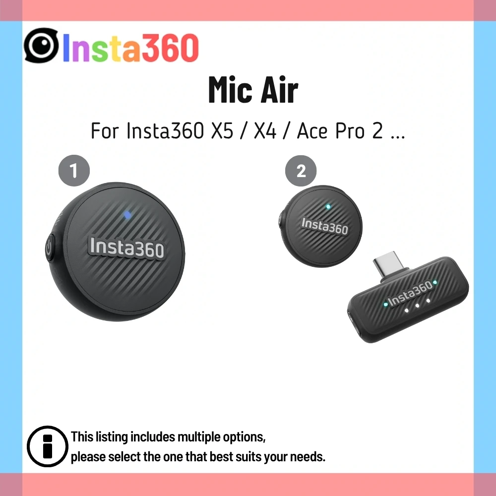 Microphone For Iphone Insta360 Mic Air Transmitter Only For