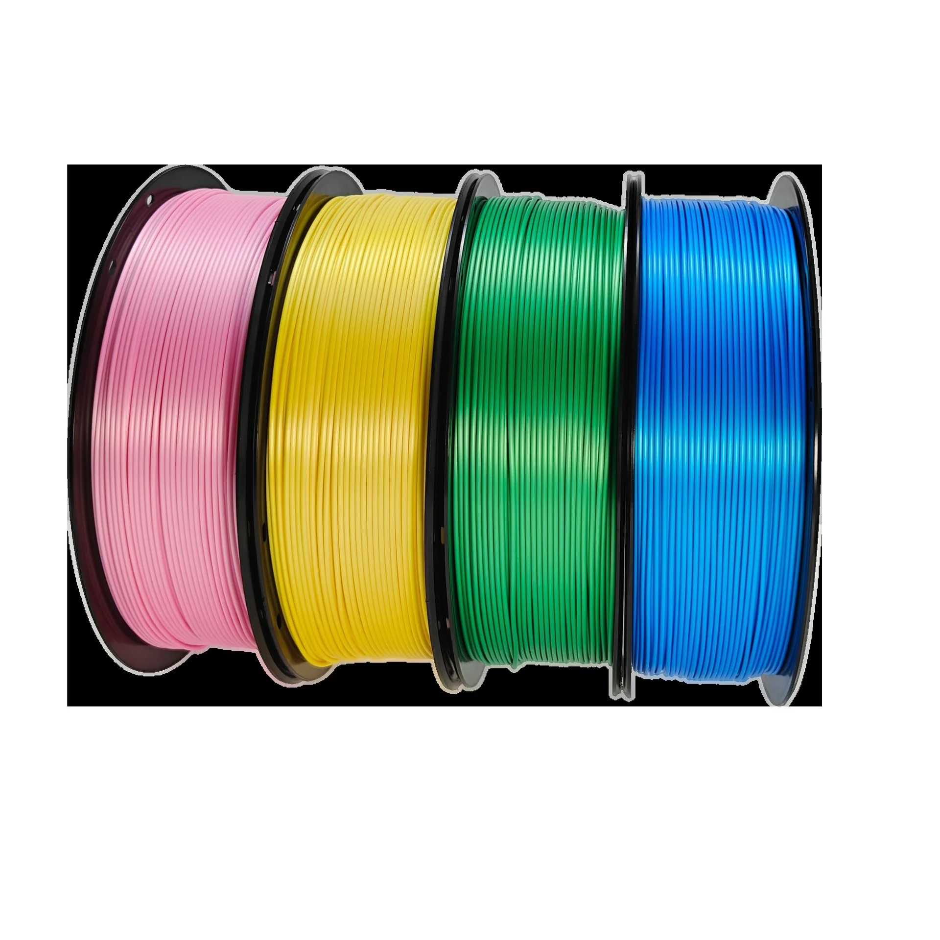 3D 프린터 PLA 실크 필라멘트 1.75mm 멀티컬러 소모품 1KG/롤 (밤부랩, 크리얼리티, 대부분의 3D 프린터 호환)