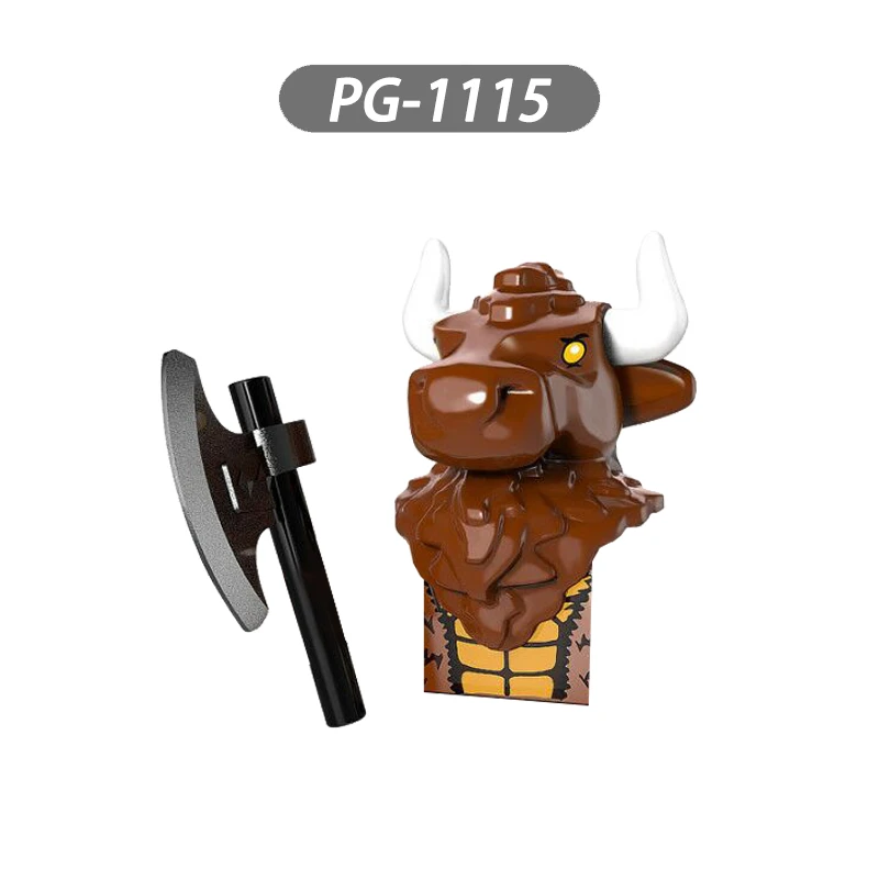 1pcs Movie Series Minotaur Action Figures Mini Bricks Doll Assemble Building Blocks Moc Diy Toys For Children Gifts Aliexpress