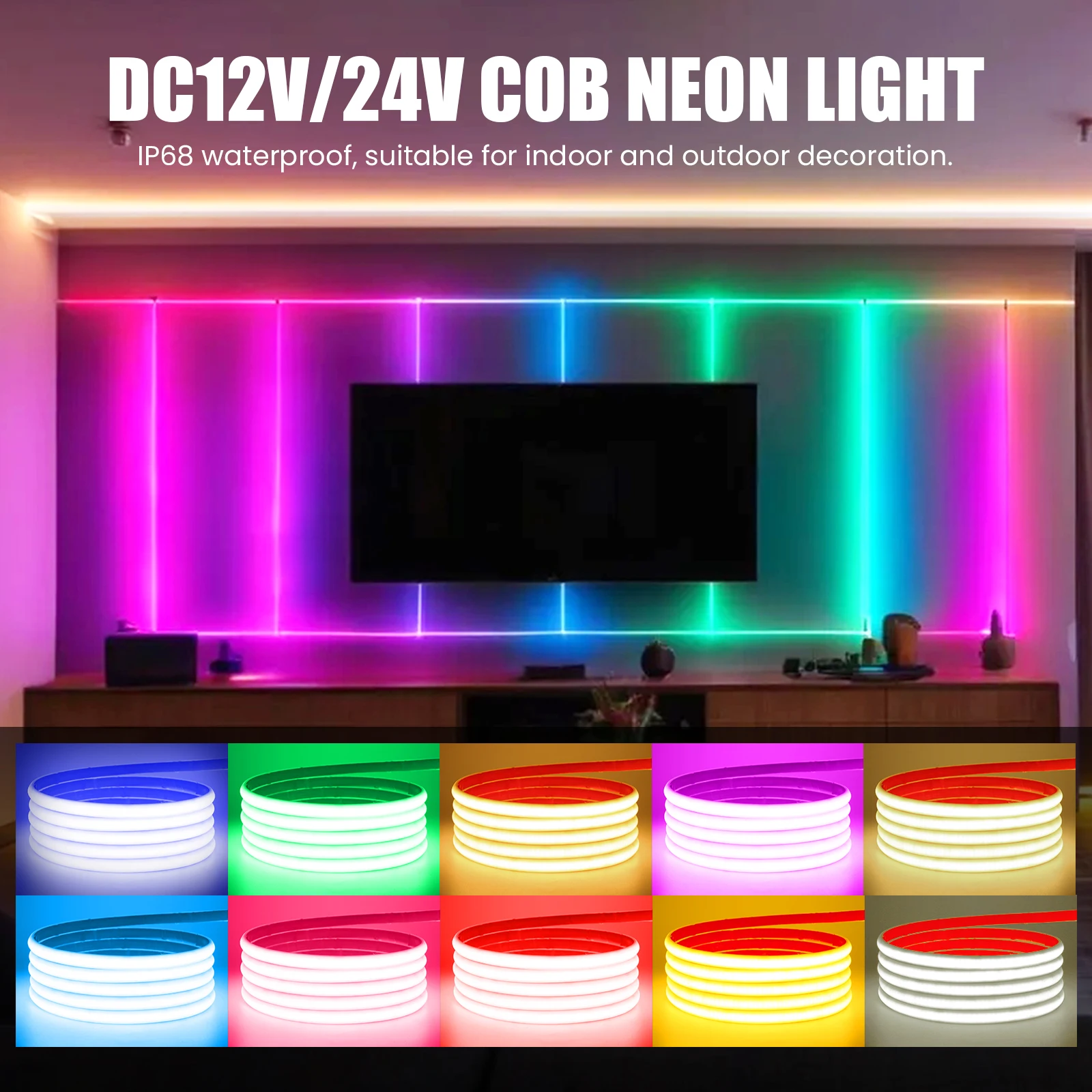 DC 12V COB LED Strip Neon Light IP68 Waterproof S7664269ab5644e2f86b49427142647f45