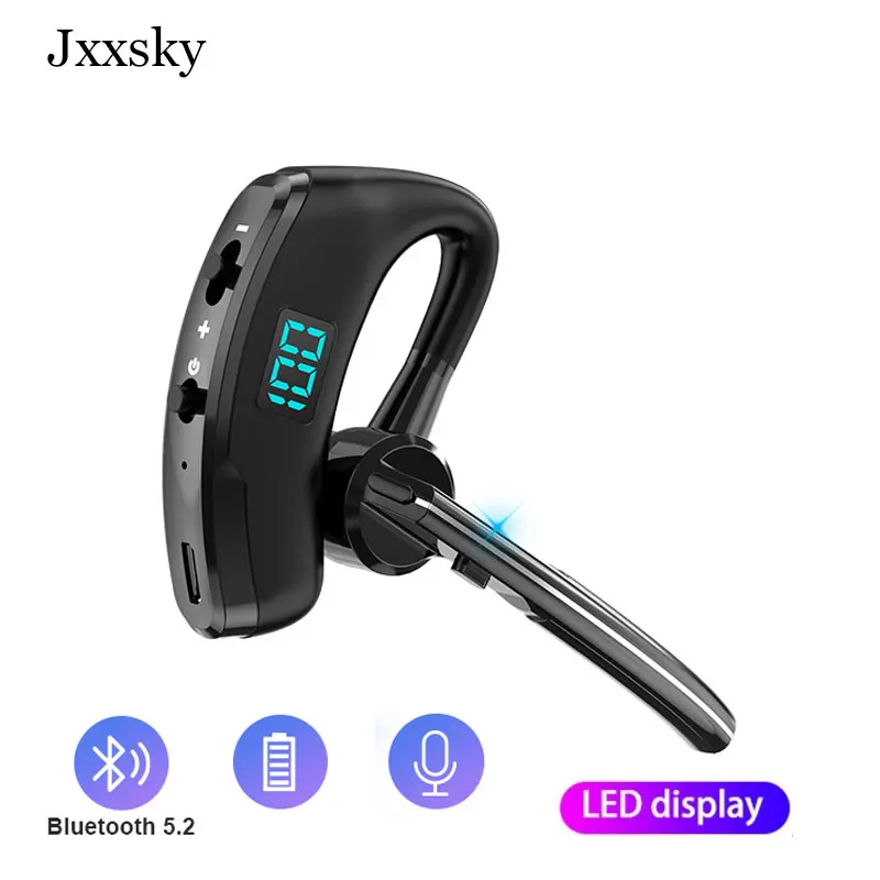 

JXXSKY Voice Controlled Digital Display Business Bluetooth Earphones Wireless Bluetooth Headset Sports Earphones For xiaomi