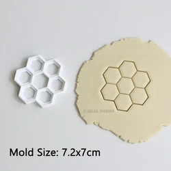 Honeycomb Pattern Cookie Cutter and Embosser (Honeycomb)