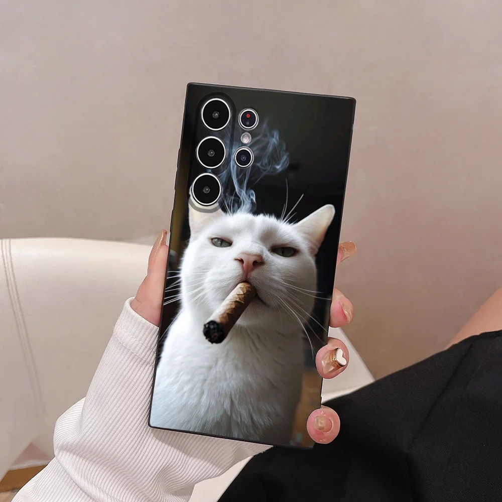 Pet Cat Funny Memes Frosted Non-Slip Full Cover Phone Case