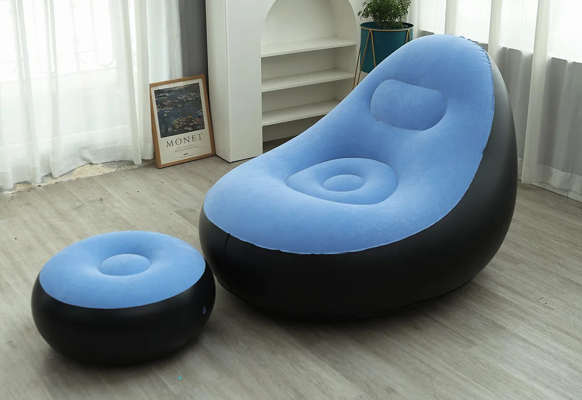 أريكة ترفيهية كسول واحدة قابلة للنفخ ، تخزين قابل...