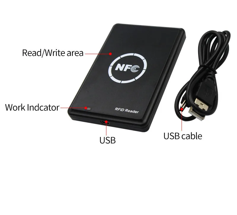 125KHZ+13.56MHZ NFC PM4 IC/ID Duplicator RFID Reader Full Writer Decoding Funct