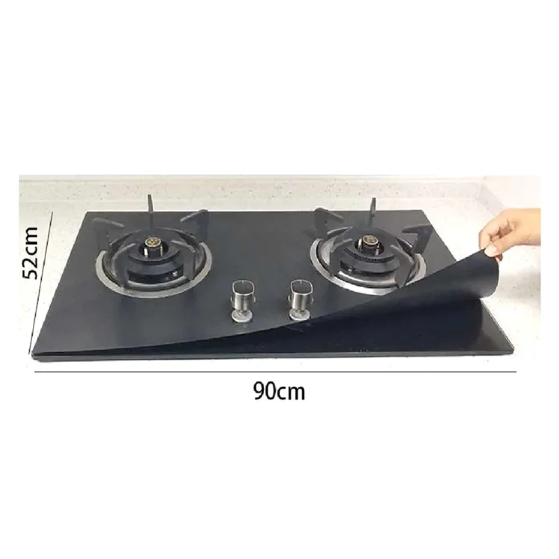Gas Stove Oil Pad High Temperature Resistant Gas Stove Protection Mat Cleaning Pad Need to Open Own Holes For Gas Stove Pad