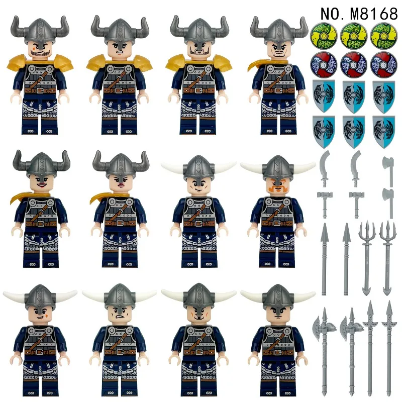 국경 간 도매 M8167 M8168 M8170 M8206 8027 M8230 바이킹 빌딩 블록 장난감
