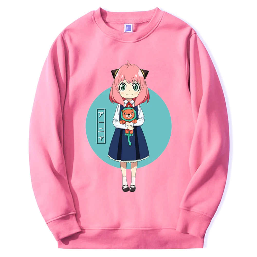 

Spy x Family Japan Anime Crewneck Sweatshirts Hoodies Cute Kawaii Girl Anya Forger Pullover Fashion Harajuku Tracksuit Clothes