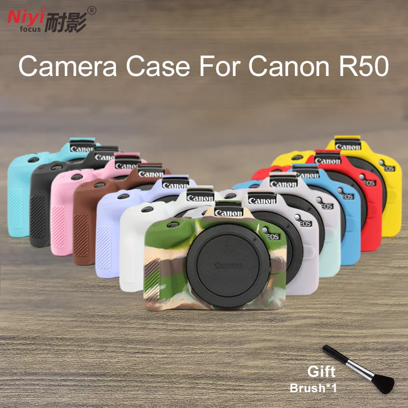Custodia In Silicone Borsa Per Fotocamera Per Canon Eos R50 Shell Cover Protettiva Corpo Canon R50 Mirrorless Rosa Blu Bianco Accessori Per Fotocamera