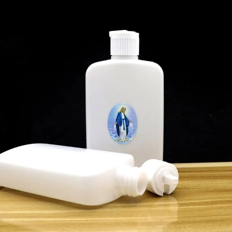 P0RD Holy Water Container Baptisms Lotion Bottle with Screw Lid Catholic Accessories