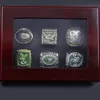 6pcs/set New Creative Champion ring Set souvenir Gift for Friends Ring rugby football Gift Fan souvenir ring 3