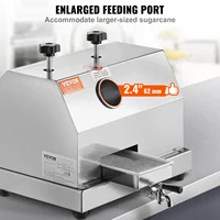 SucceBuy – presse-agrumes Commercial pour canne à sucre, 110lb/H, haute sortie, avec 3 rouleaux en acier inoxydable, grande entrée de 2.4 pouces 3