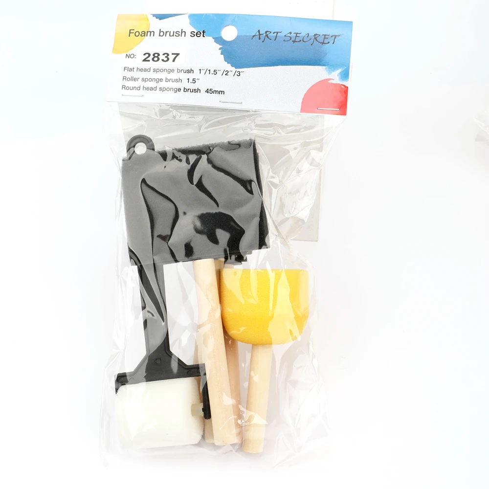 Artsecret 6 개/대 DIY 공예 도구 스폰지 페인팅 브러쉬 폼 페인팅 롤러 페인팅 키트 브러쉬 롤러 드로잉 장난감