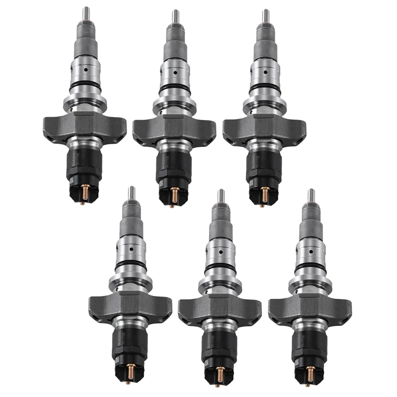 

6 PCS New Crude Oil Fuel Injector Nozzle Silver Metal For Cummins Engine QSB6.7 For IVECO Renault