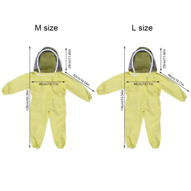 Méhészeti Védőruhát Jumpsuit Méhész Dzseki Gyerekeknek Teljes Test Anti -Méhruha Ruházat Pamut - Image 5