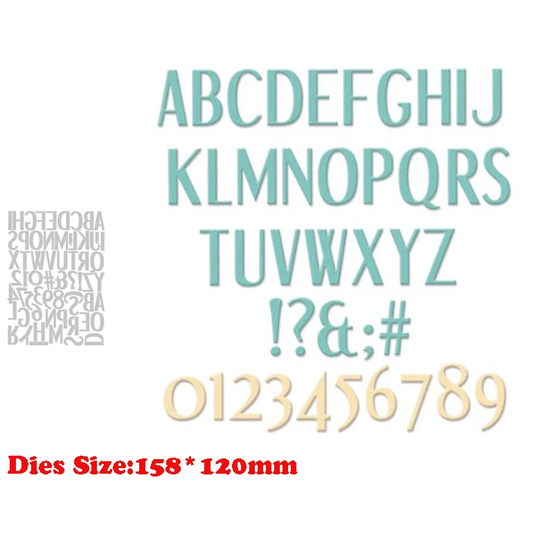 

2023 New Arrival 0-9 Figure Alphabet Metal Cutting Dies for DIY Scrapbooking Word Letter Knife Mould Blade Punch Card Stencils