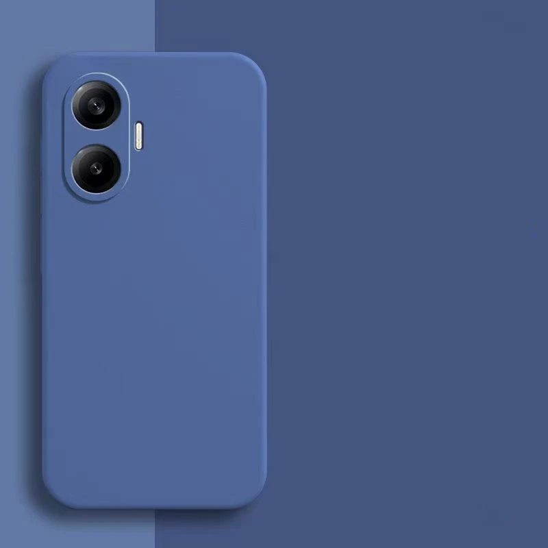Sleek Square Liquid Silicone Smartphone Case - Premium Protective Cover